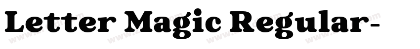 Letter Magic Regular字体转换